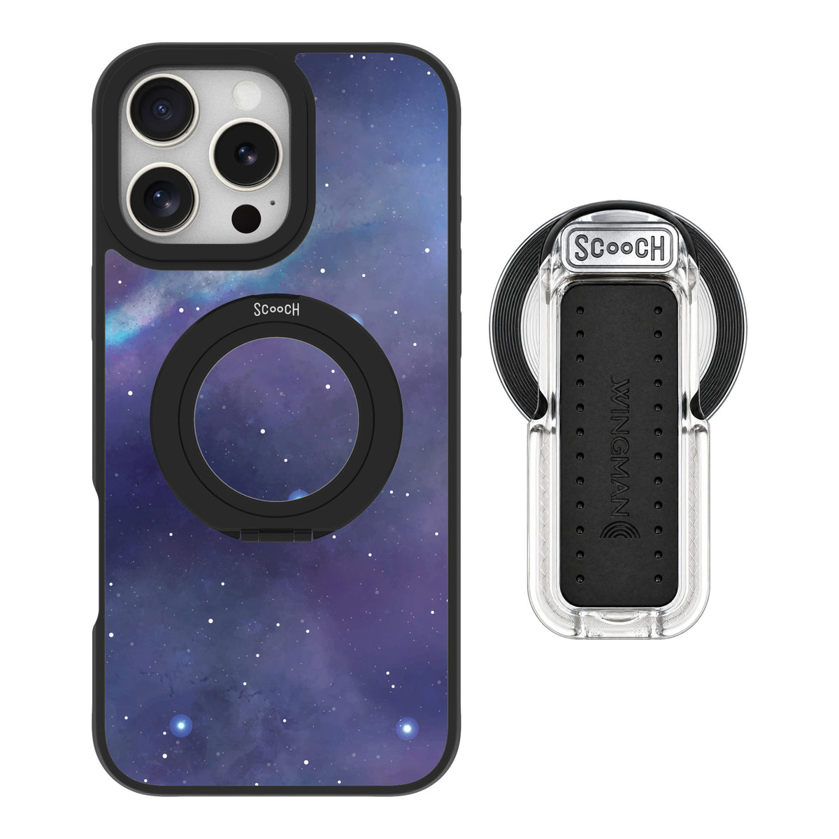 Scooch MagCase Galaxy for iPhone 16 Pro Max — MagSafe Wingback Bundle - Clear