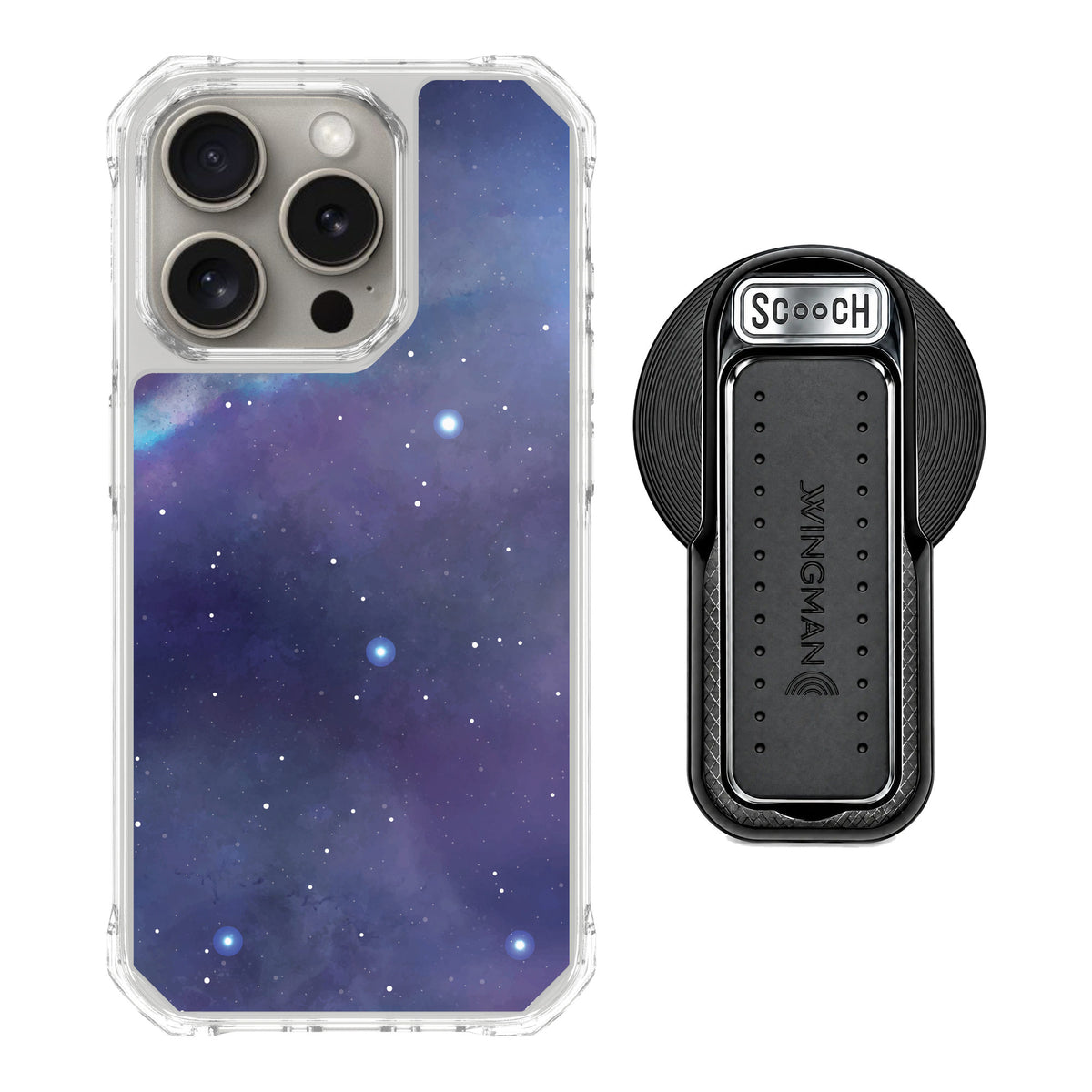 Scooch MagCase Galaxy for iPhone 15 Pro — MagSafe Wingback Bundle - Black