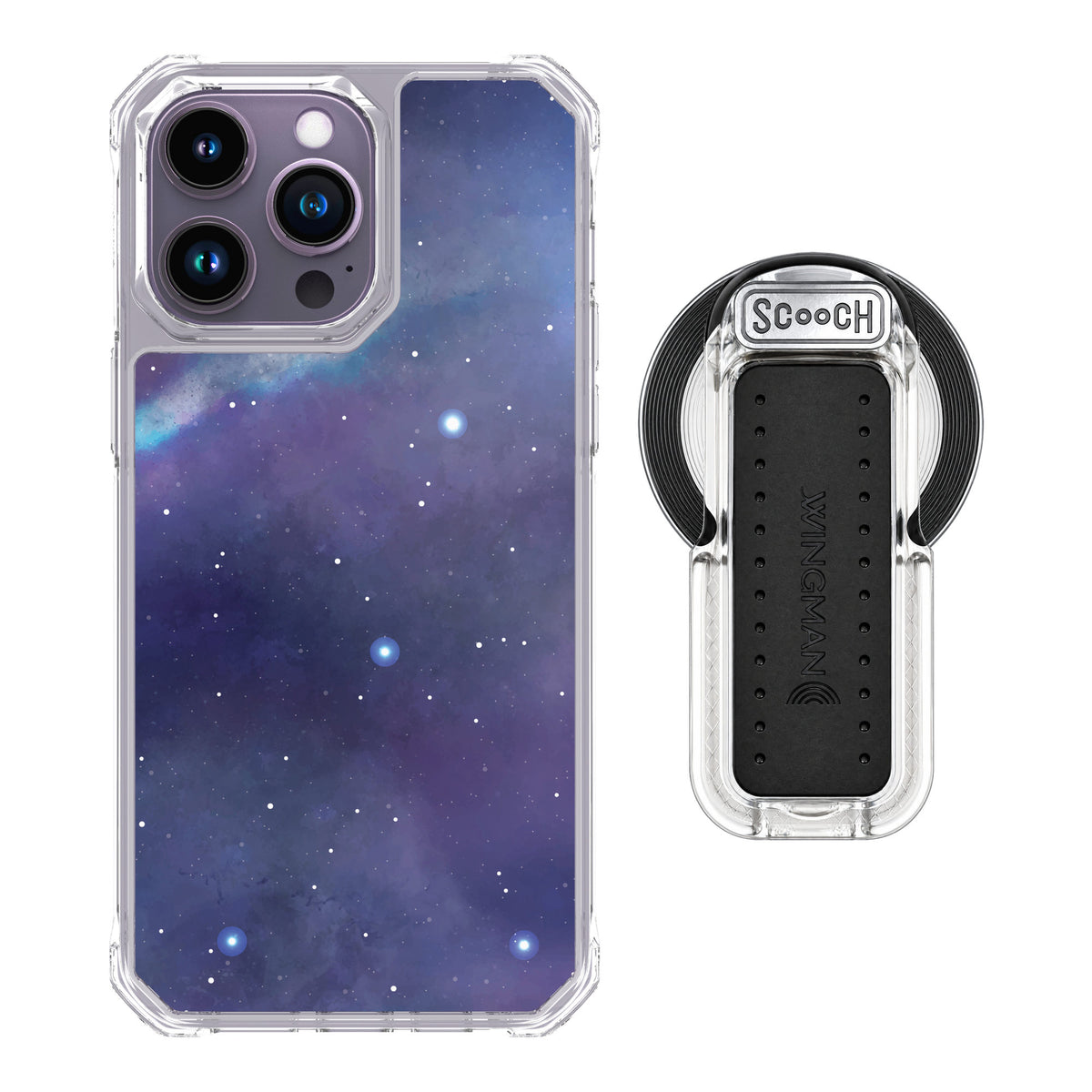 Scooch MagCase Galaxy for iPhone 14 Pro Max — MagSafe Wingback Bundle - Clear