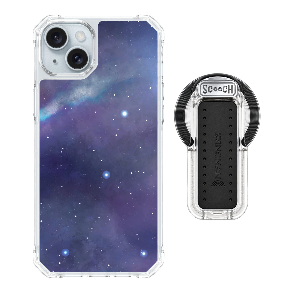 Scooch MagCase Galaxy for iPhone 14 Plus — MagSafe Wingback Bundle - Clear