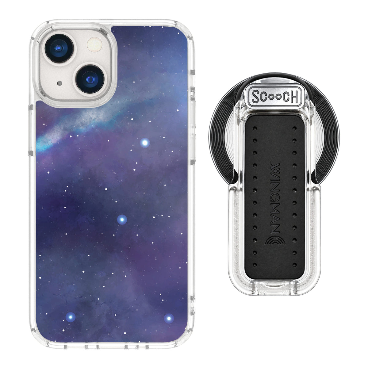 Scooch MagCase Galaxy for iPhone 13 mini — MagSafe Wingback Bundle - Clear