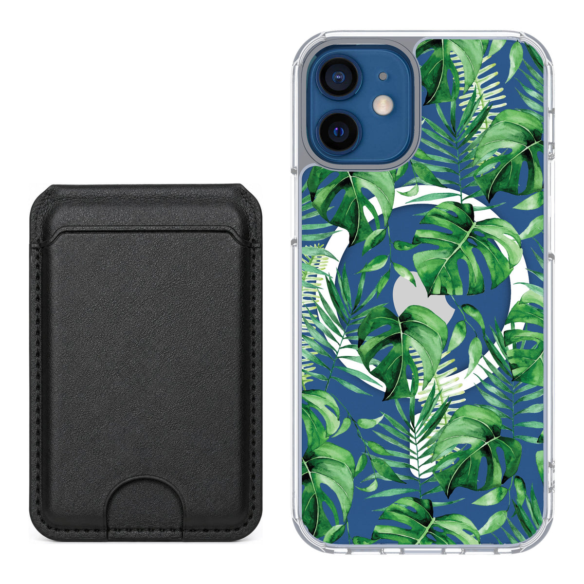 Scooch MagCase Monstera for iPhone 12 mini — Black MagWallet Bundle
