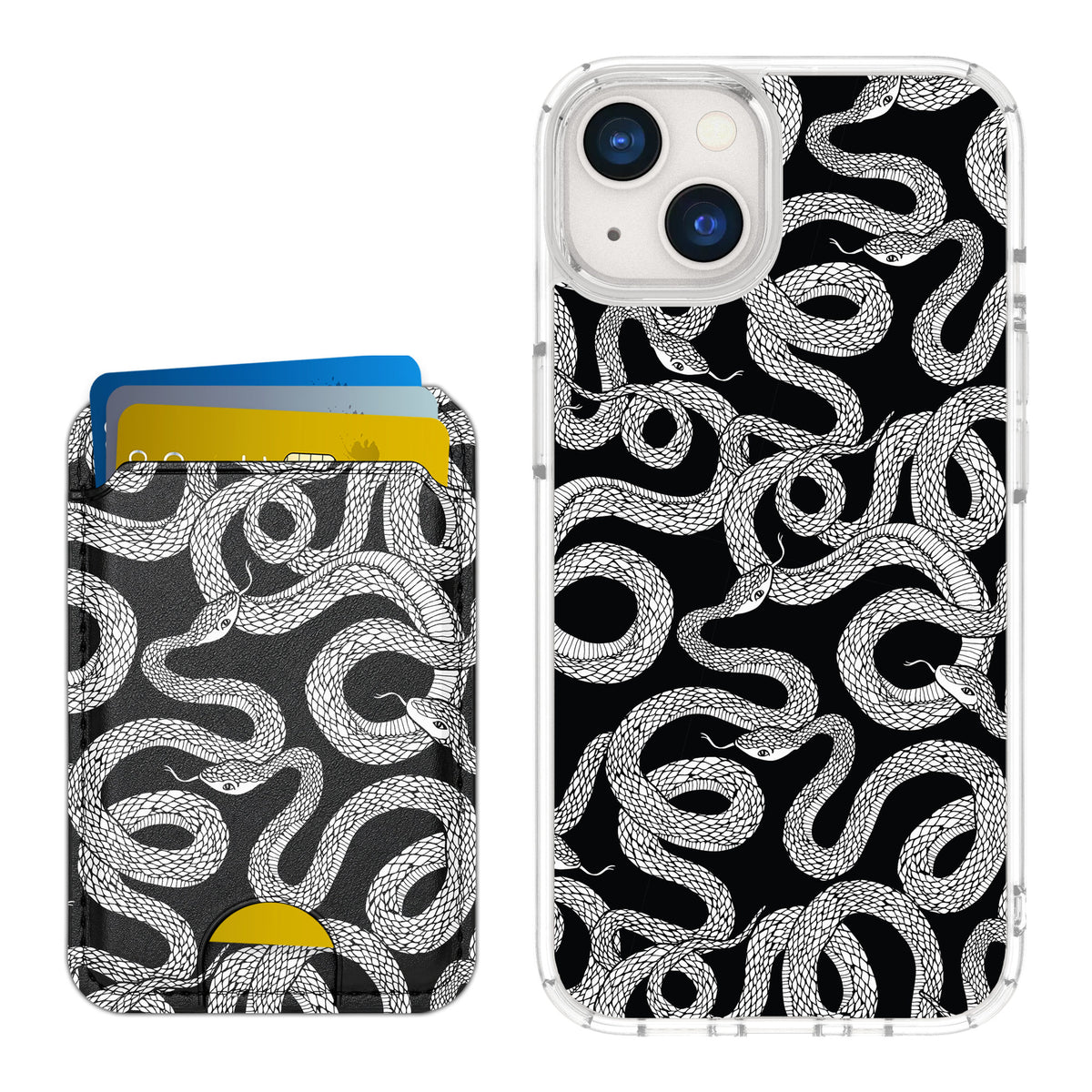 Scooch MagCase Snakes for iPhone 13 — Matching MagWallet Bundle
