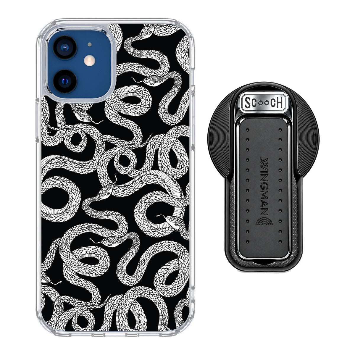 Scooch MagCase Snakes for iPhone 12 — MagSafe Wingback Bundle - Black