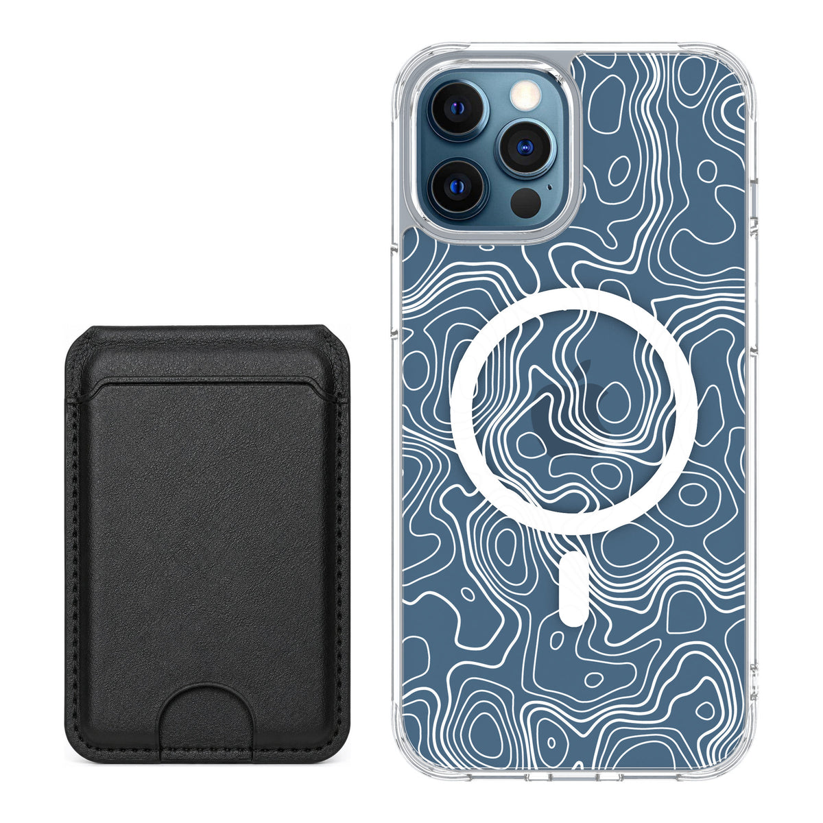 Scooch MagCase Topography for iPhone 12 Pro — Black MagWallet Bundle