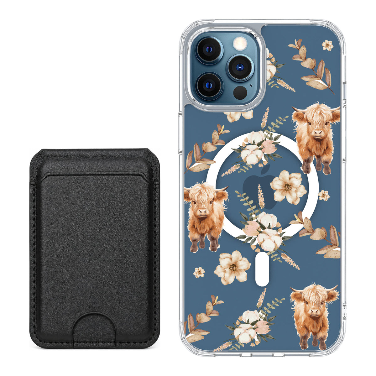 Scooch MagCase Baby Cow for iPhone 12 Pro — Black MagWallet Bundle