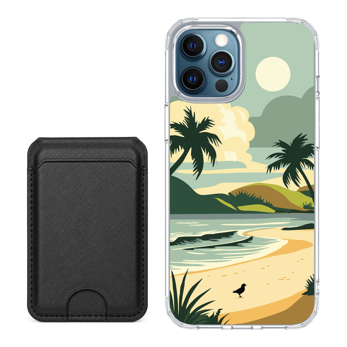 Scooch MagCase Paradise Cove for iPhone 12 Pro — Black MagWallet Bundle