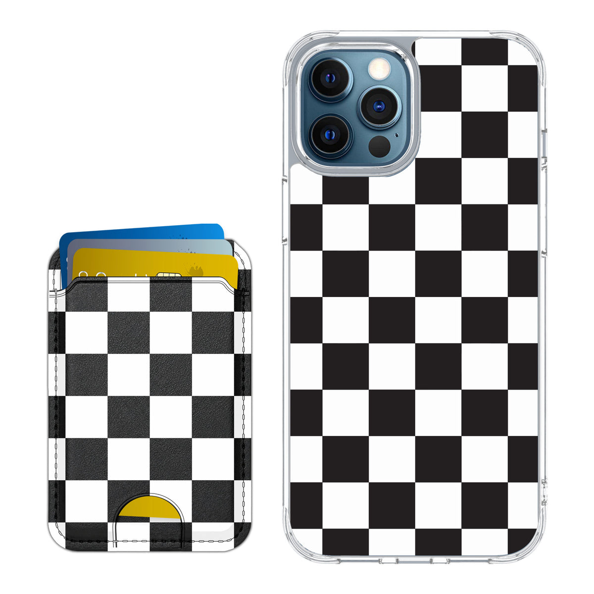 Scooch MagCase Checkered for iPhone 12 Pro — Matching MagWallet Bundle
