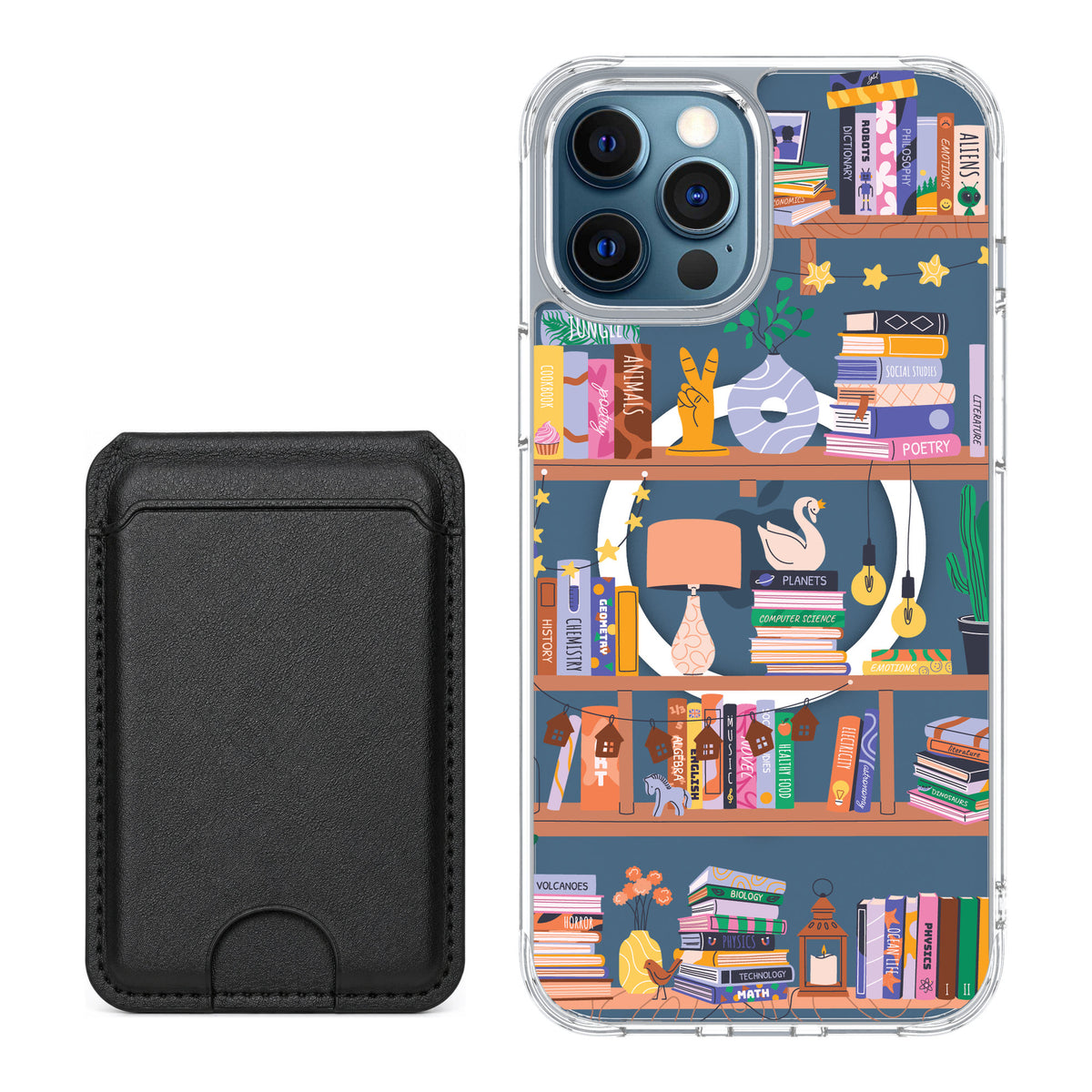 Scooch MagCase Little Library for iPhone 12 Pro — Black MagWallet Bundle