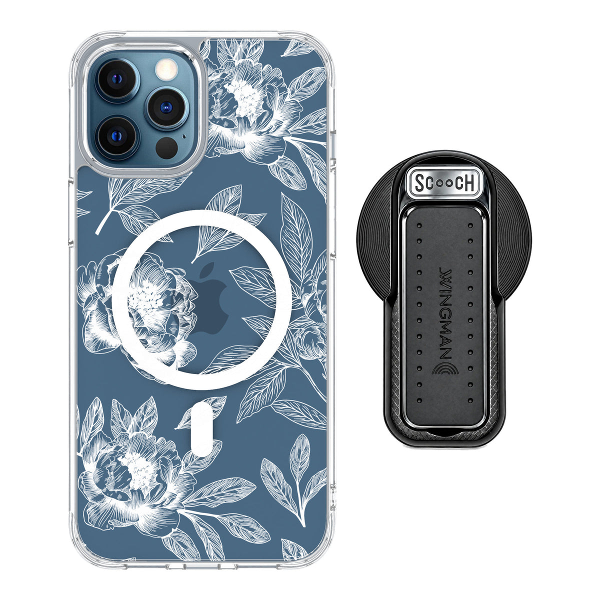 Scooch MagCase Chinoiserie for iPhone 12 Pro — MagSafe Wingback Bundle - Black