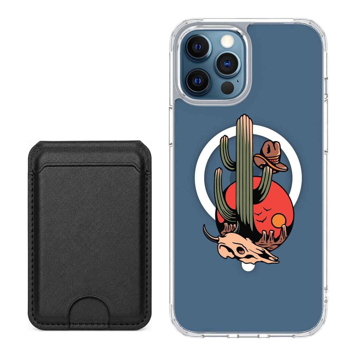 Scooch MagCase Cactus Flash for iPhone 12 Pro — Black MagWallet Bundle