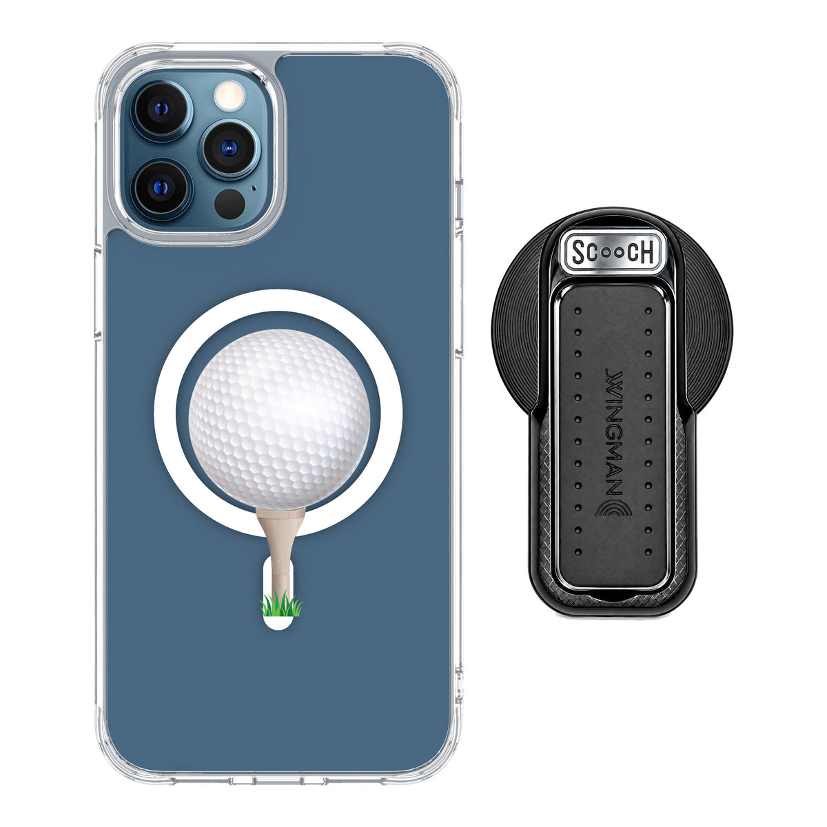 Scooch MagCase Tee Time for iPhone 12 Pro — MagSafe Wingback Bundle - Black