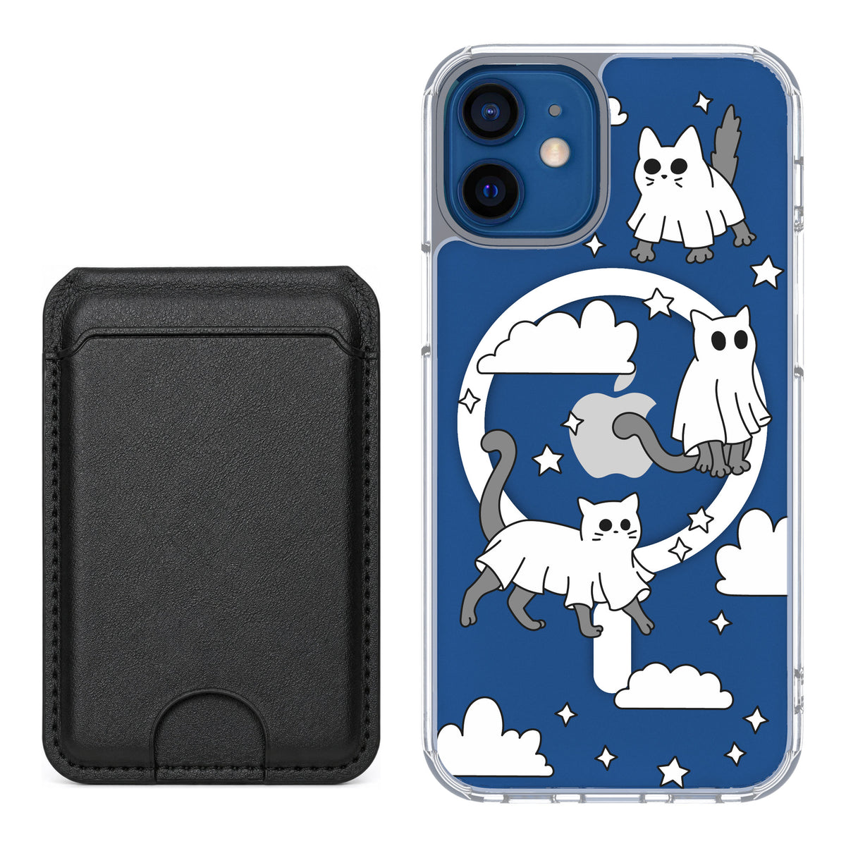 Scooch MagCase Scaredy Cats for iPhone 12 mini — Black MagWallet Bundle