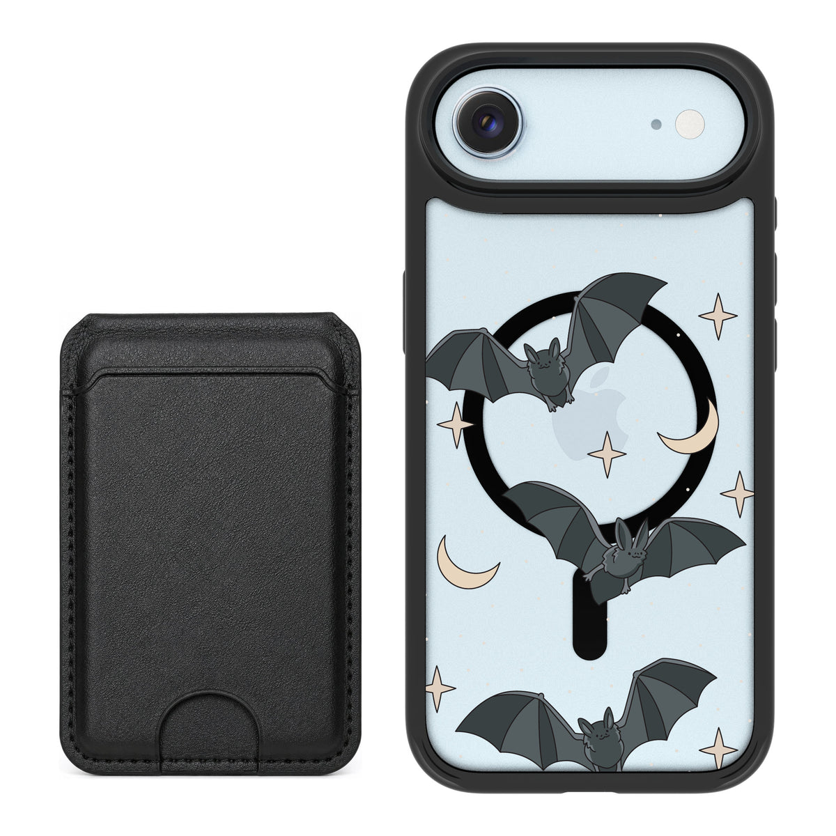 Scooch MagCase Batty Skies for iPhone Air — Black MagWallet Bundle