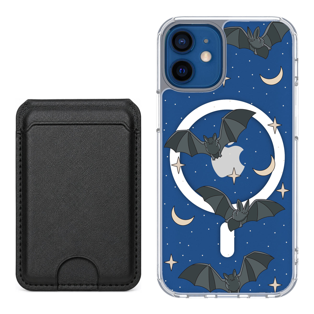 Scooch MagCase Batty Skies for iPhone 12 mini — Black MagWallet Bundle