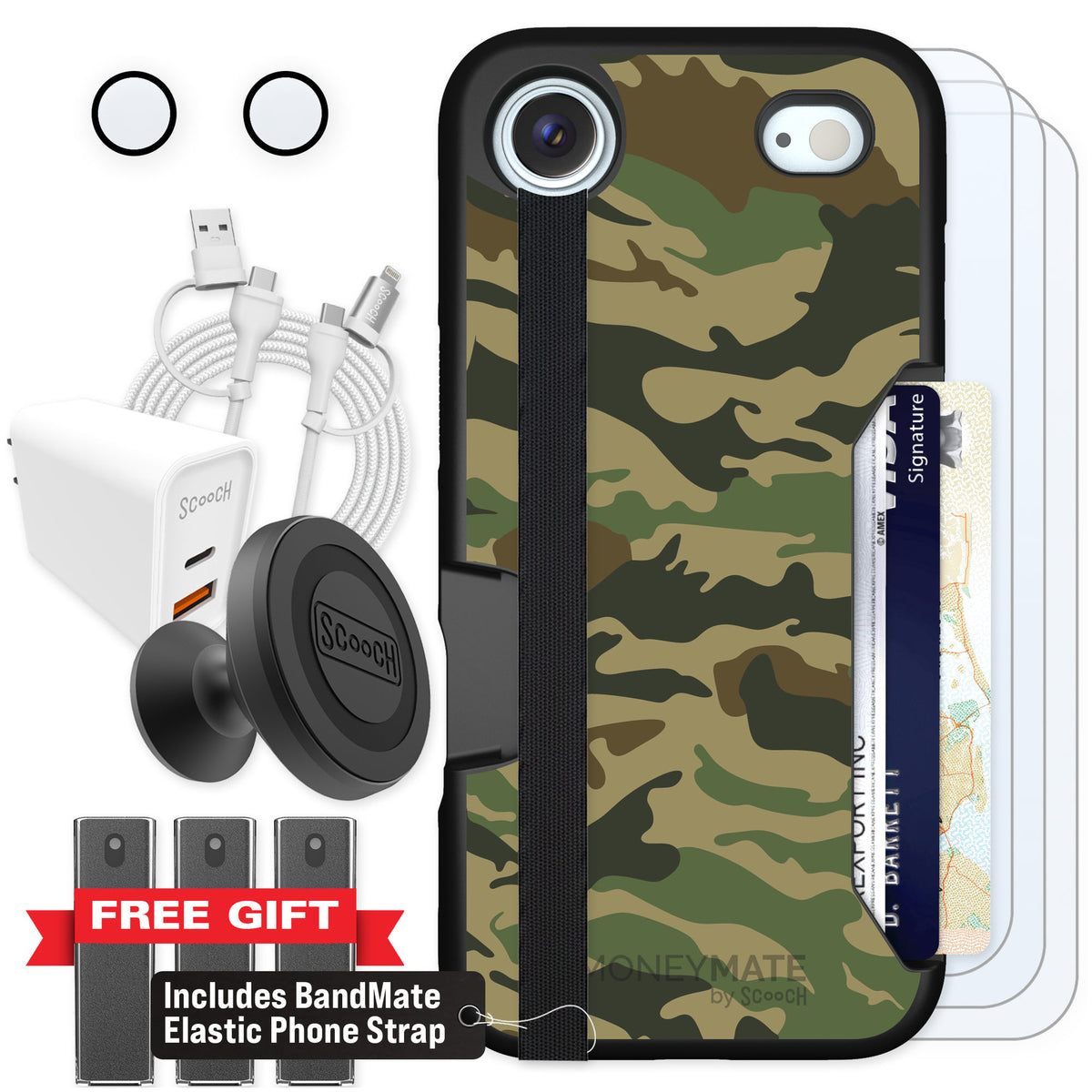 Scooch Moneymate Classic Camo for iPhone Air — Ultimate Bundle