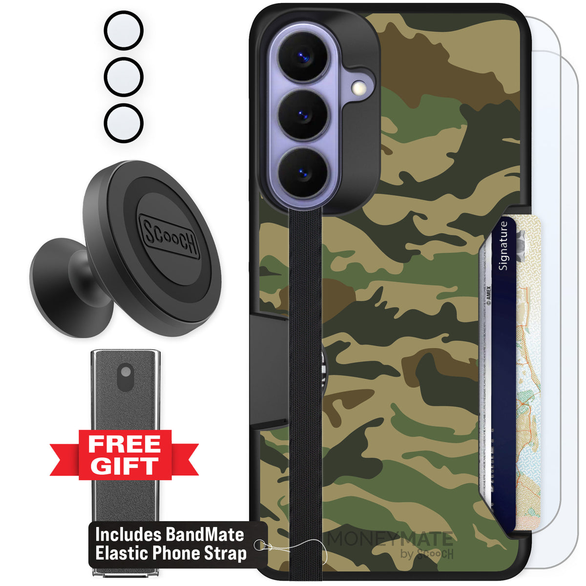 Scooch Moneymate Classic Camo for Galaxy S26+ — Defender Bundle