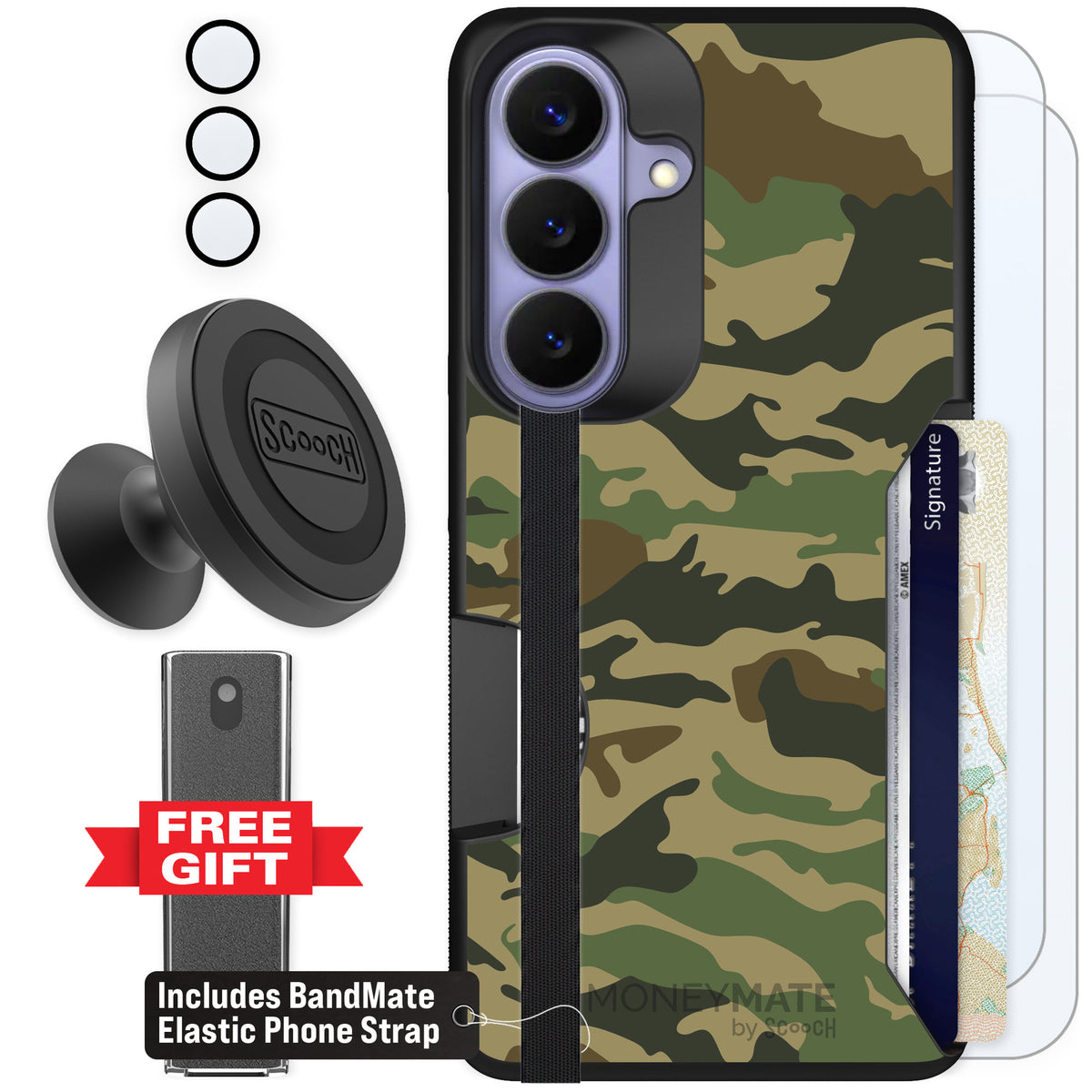 Scooch Moneymate Classic Camo for Galaxy S26 — Defender Bundle