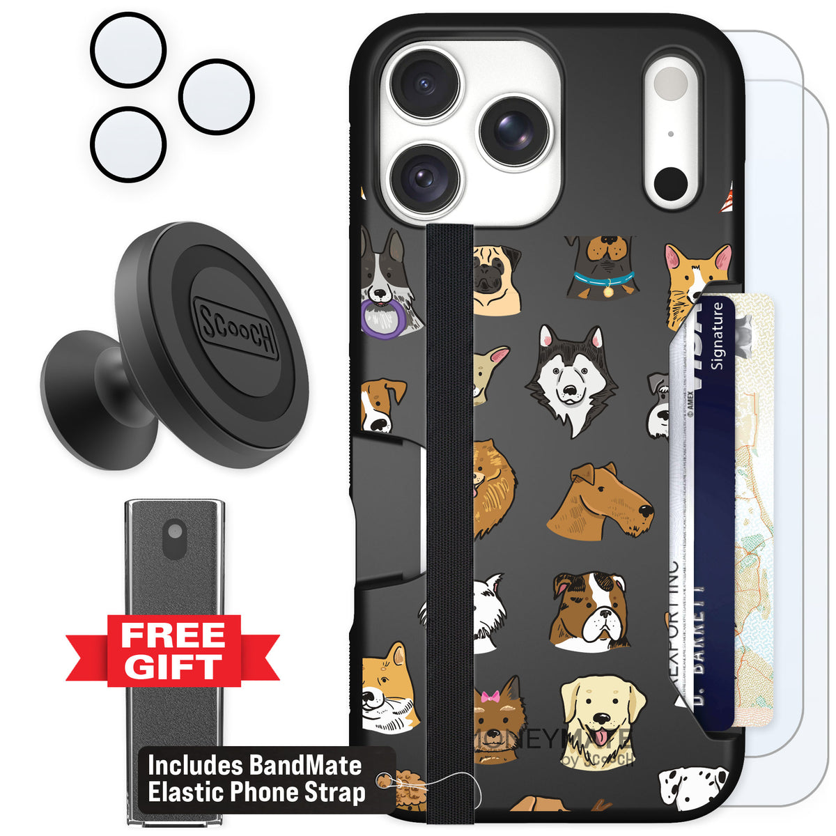 Scooch Moneymate Dog Squad for iPhone 18 Pro Max — Defender Bundle