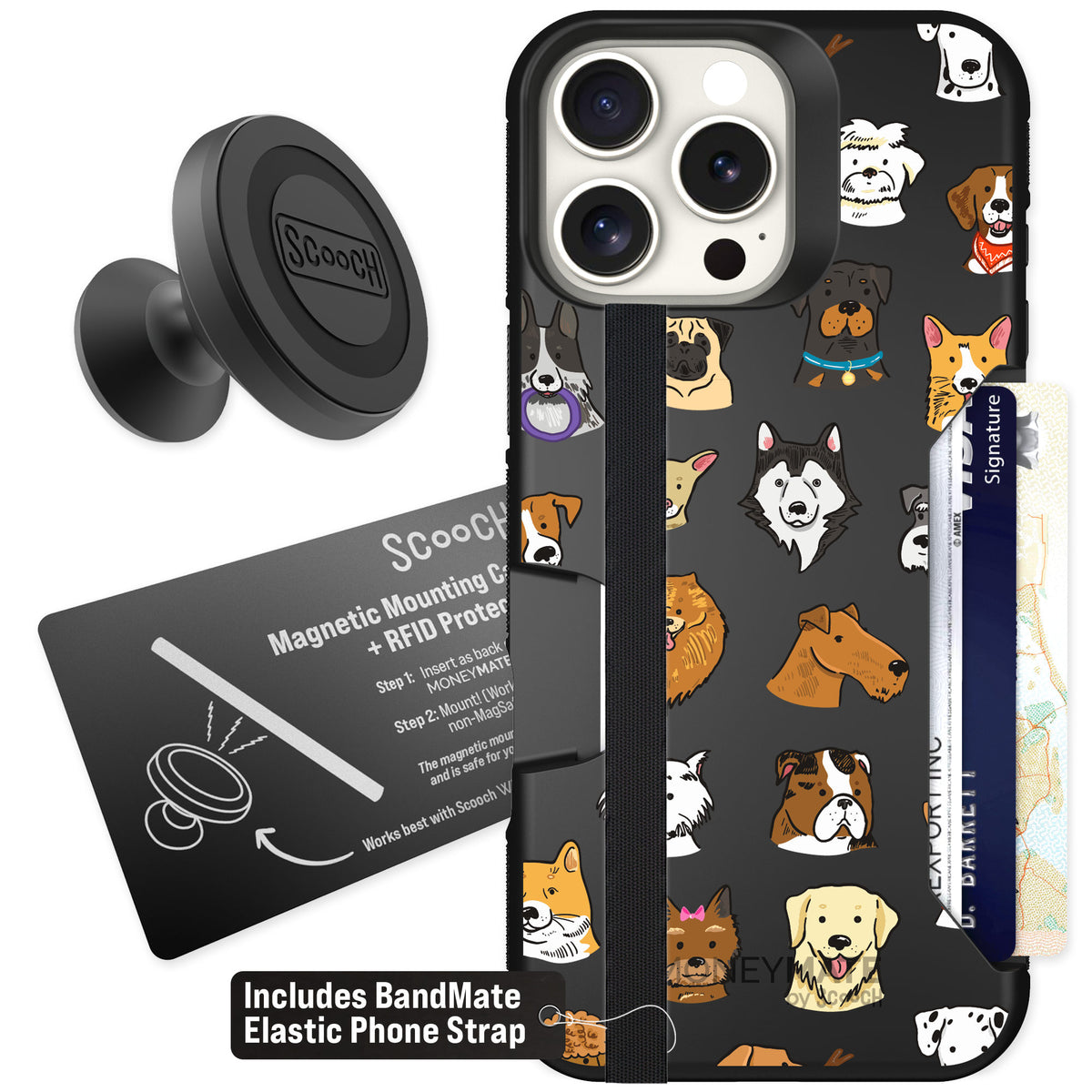 Scooch Moneymate Dog Squad for iPhone 16 Pro Max — Starter Bundle