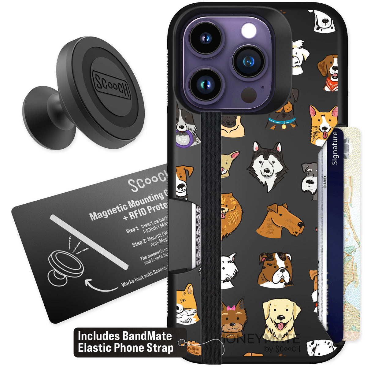 Scooch Moneymate Dog Squad for iPhone 14 Pro — Starter Bundle