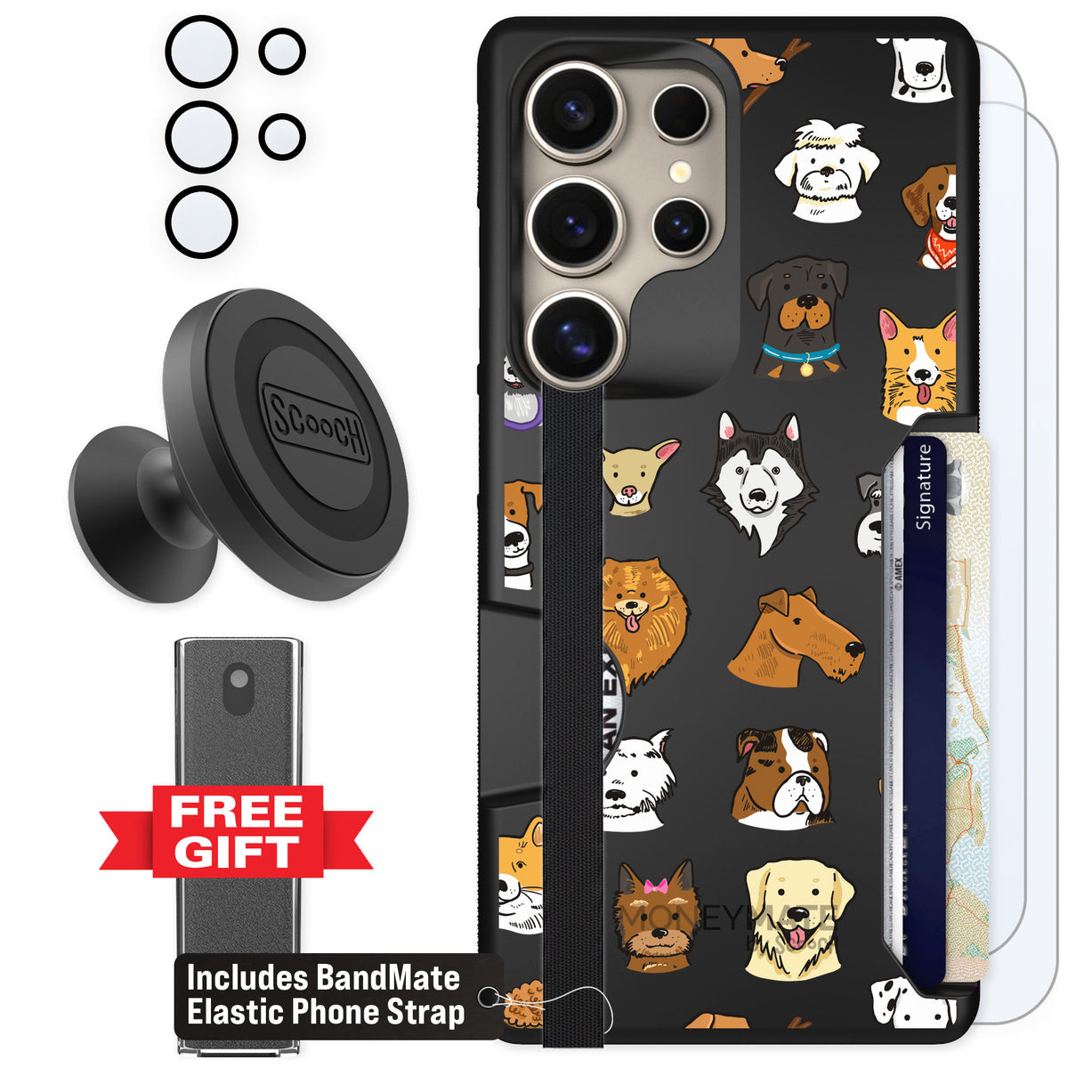 Scooch Moneymate Dog Squad for Galaxy S25 Ultra — Defender Bundle