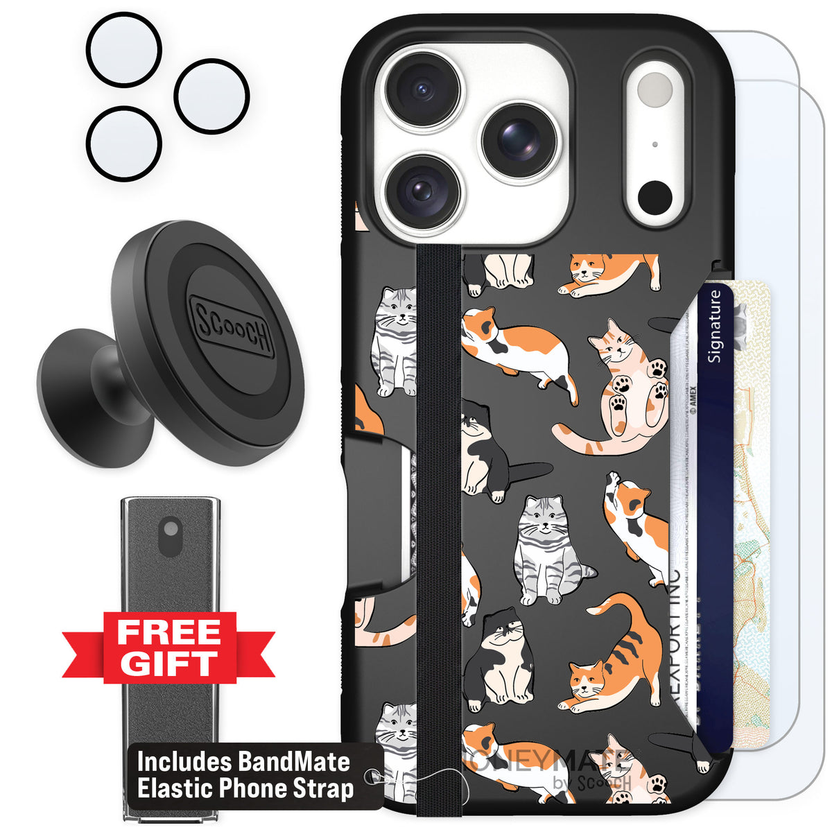Scooch Moneymate Kitty Crew for iPhone 18 Pro — Defender Bundle