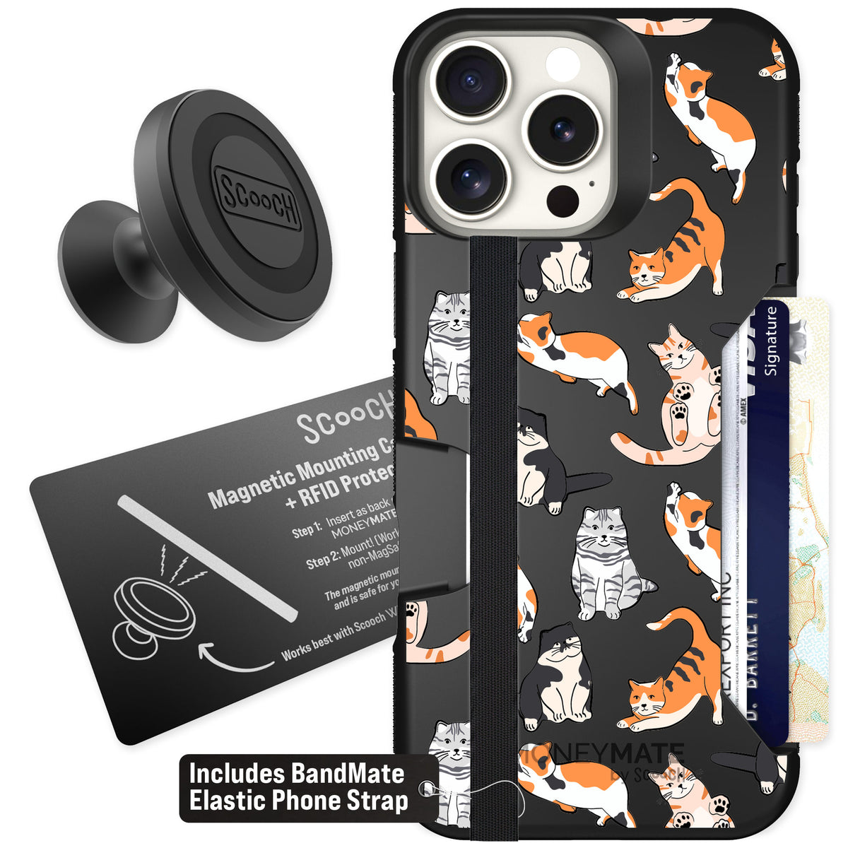 Scooch Moneymate Kitty Crew for iPhone 16 Pro Max — Starter Bundle