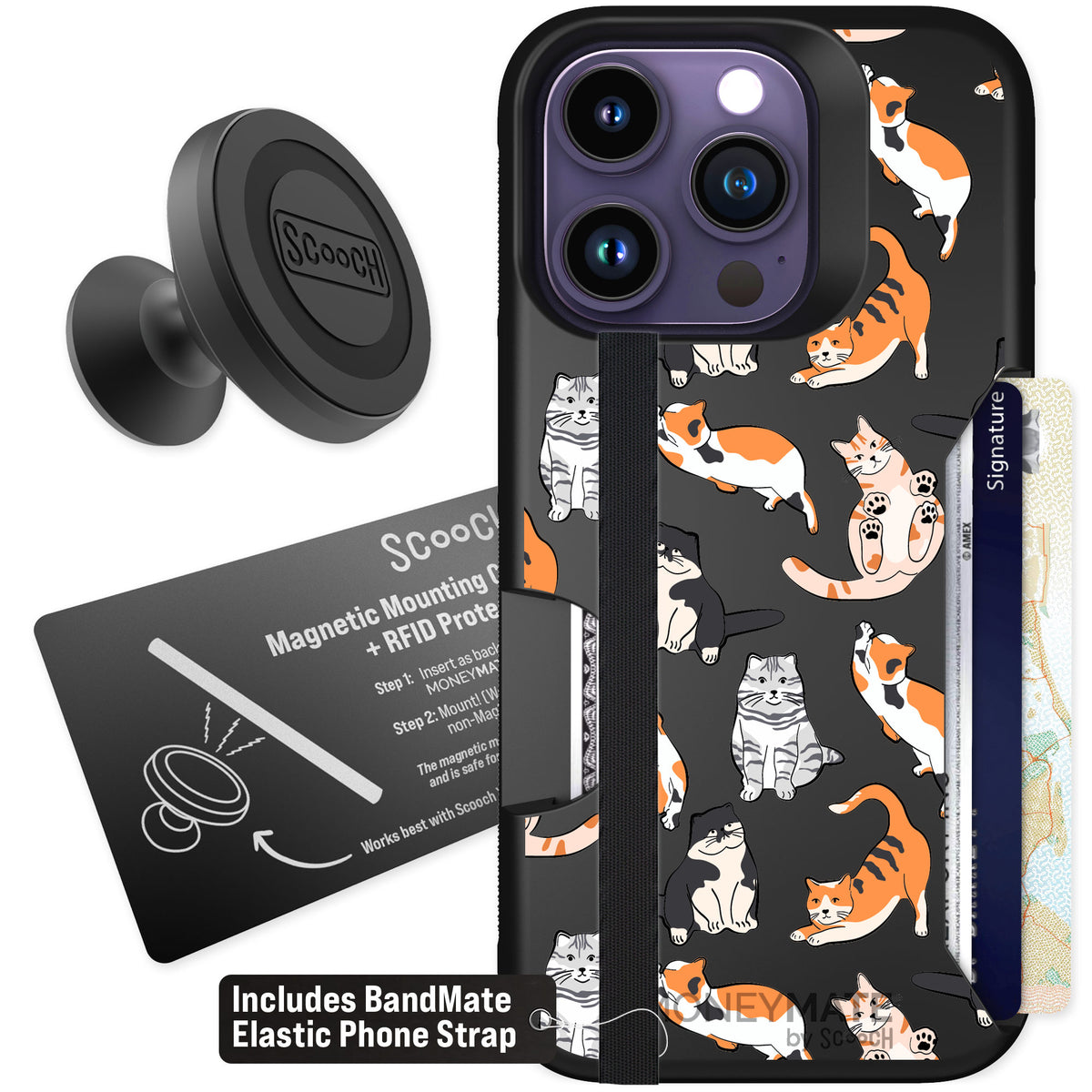 Scooch Moneymate Kitty Crew for iPhone 14 Pro — Starter Bundle