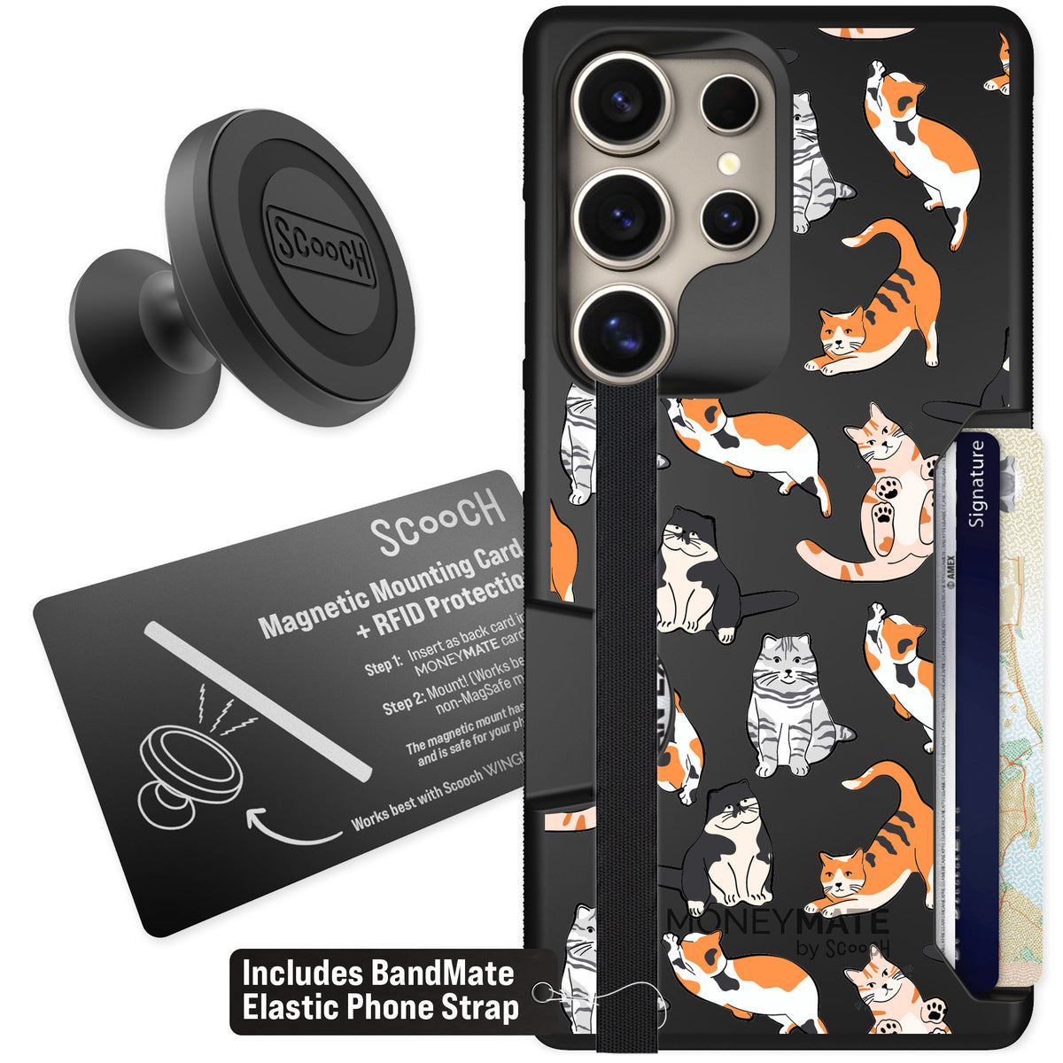 Scooch Moneymate Kitty Crew for Galaxy S25 Ultra — Starter Bundle