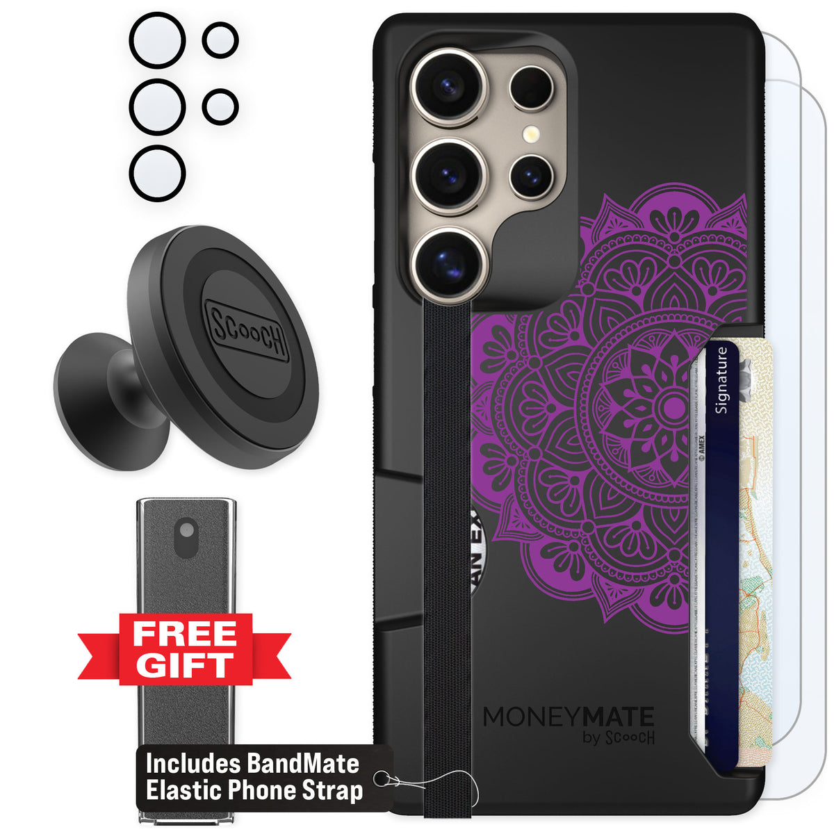 Scooch Moneymate Mandala Dreams for Galaxy S25 Ultra — Defender Bundle