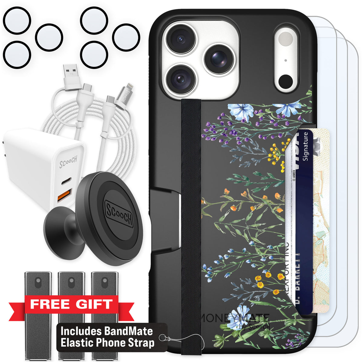 Scooch Moneymate Meadow Bloom for iPhone 18 Pro Max — Ultimate Bundle