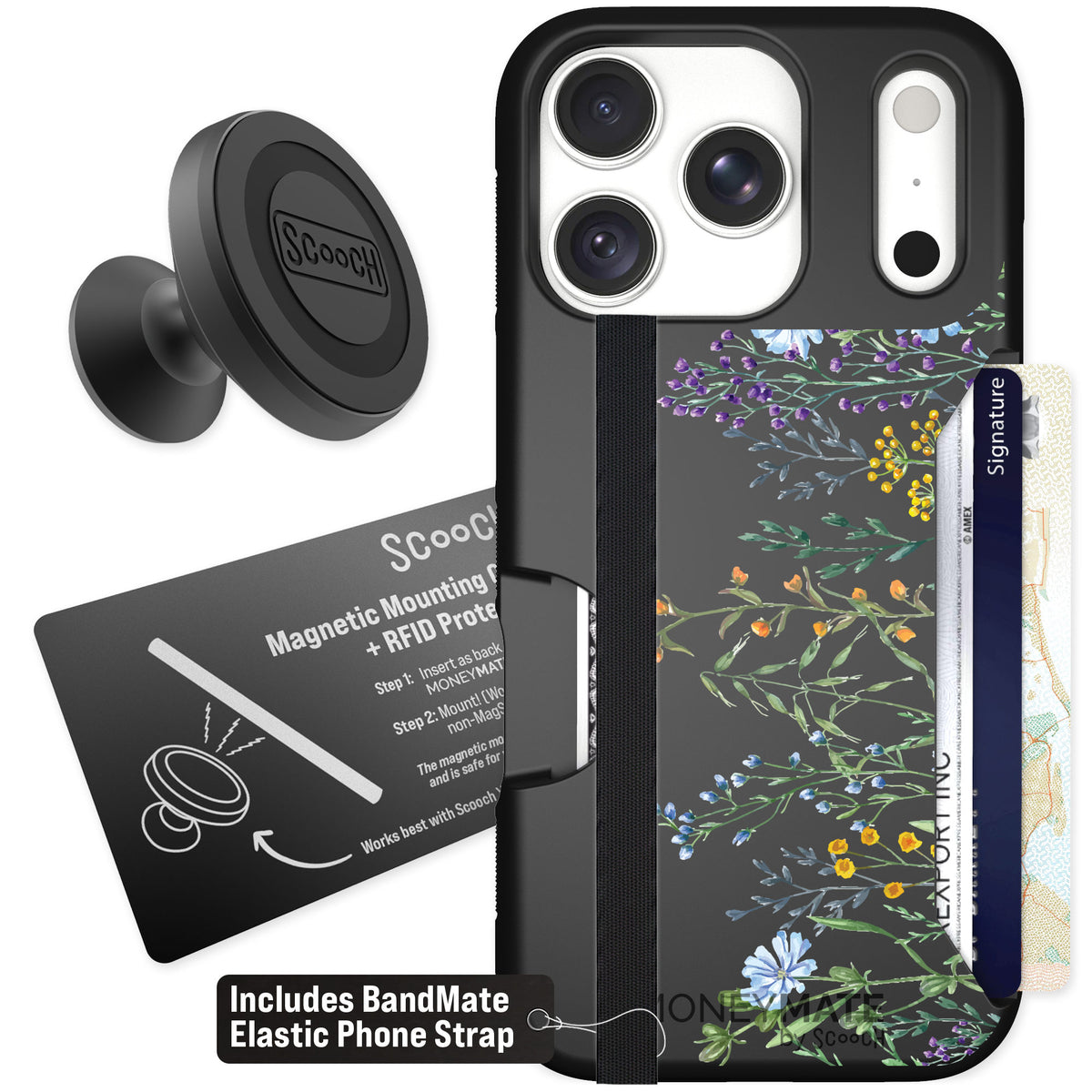 Scooch Moneymate Meadow Bloom for iPhone 18 Pro — Starter Bundle