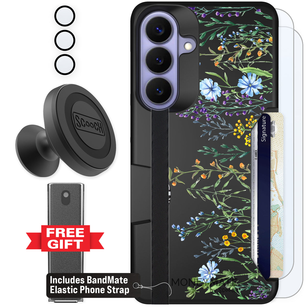 Scooch Moneymate Meadow Bloom for Galaxy S26+ — Defender Bundle