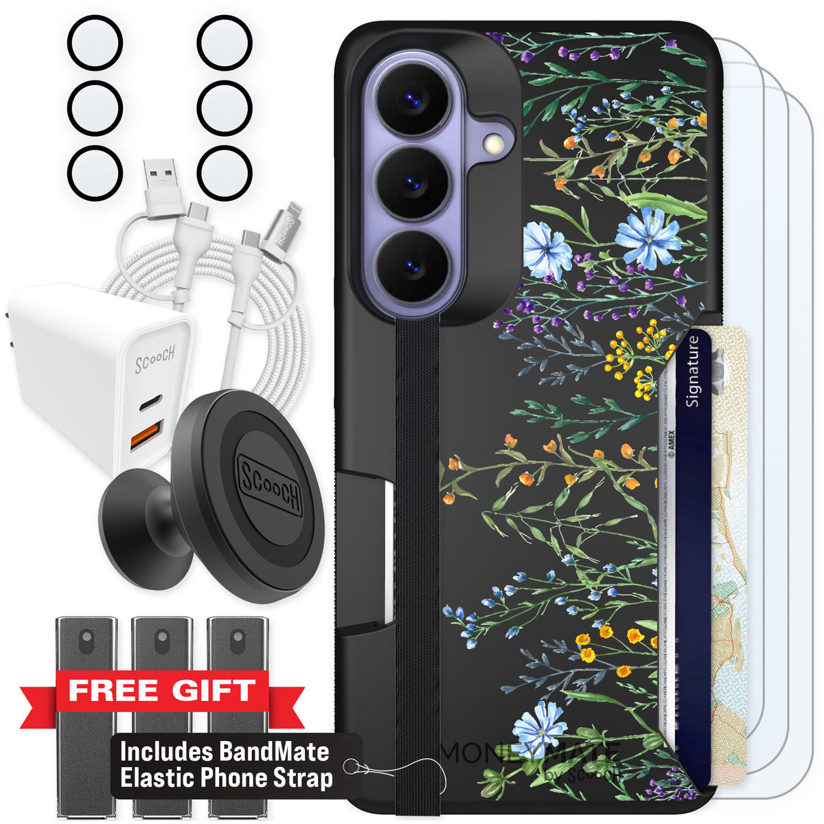 Scooch Moneymate Meadow Bloom for Galaxy S26 — Ultimate Bundle