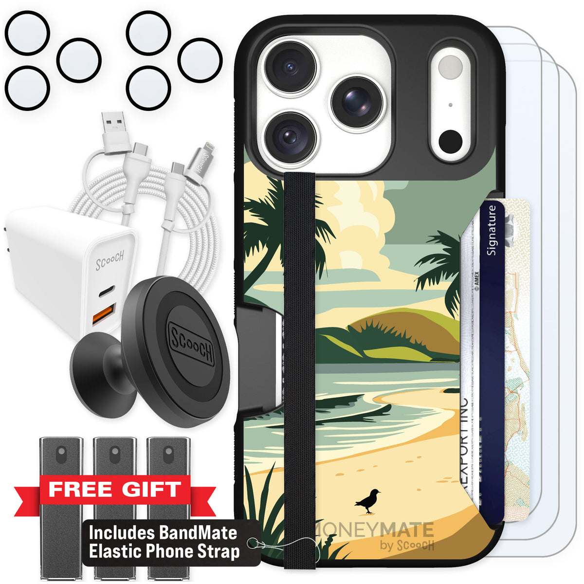 Scooch Moneymate Paradise Cove for iPhone 18 Pro — Ultimate Bundle