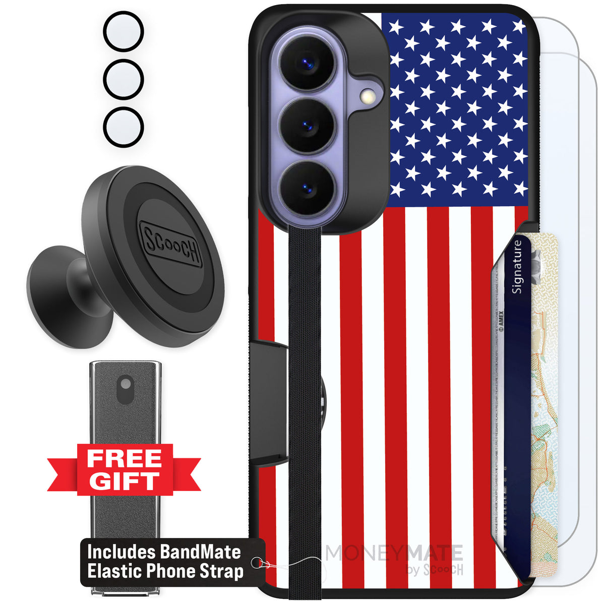 Scooch Moneymate Stars and Stripes for Galaxy S26 — Defender Bundle