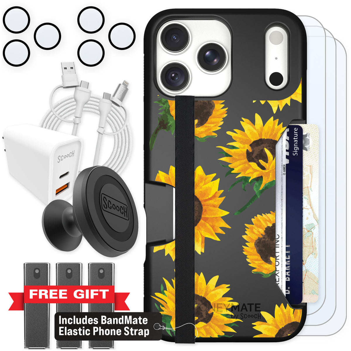 Scooch Moneymate Sunflower Frenzy for iPhone 18 Pro Max — Ultimate Bundle