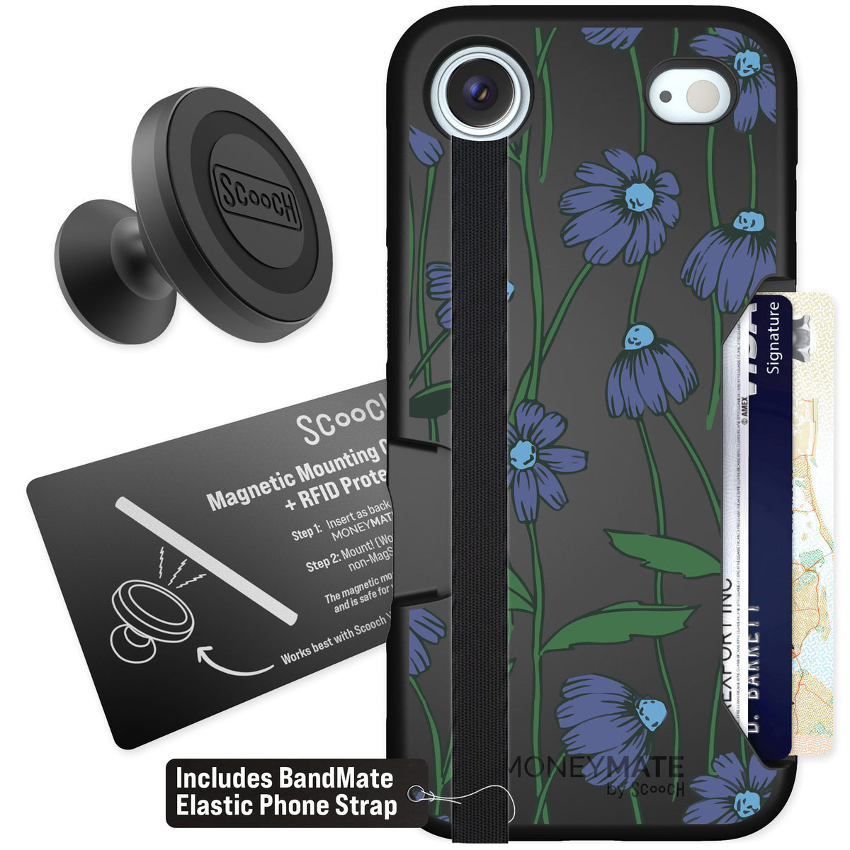 Scooch Moneymate Violet Daisy for iPhone Air — Starter Bundle