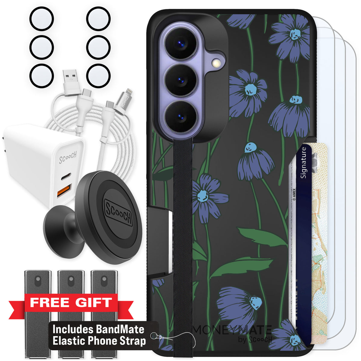 Scooch Moneymate Violet Daisy for Galaxy S26 — Ultimate Bundle