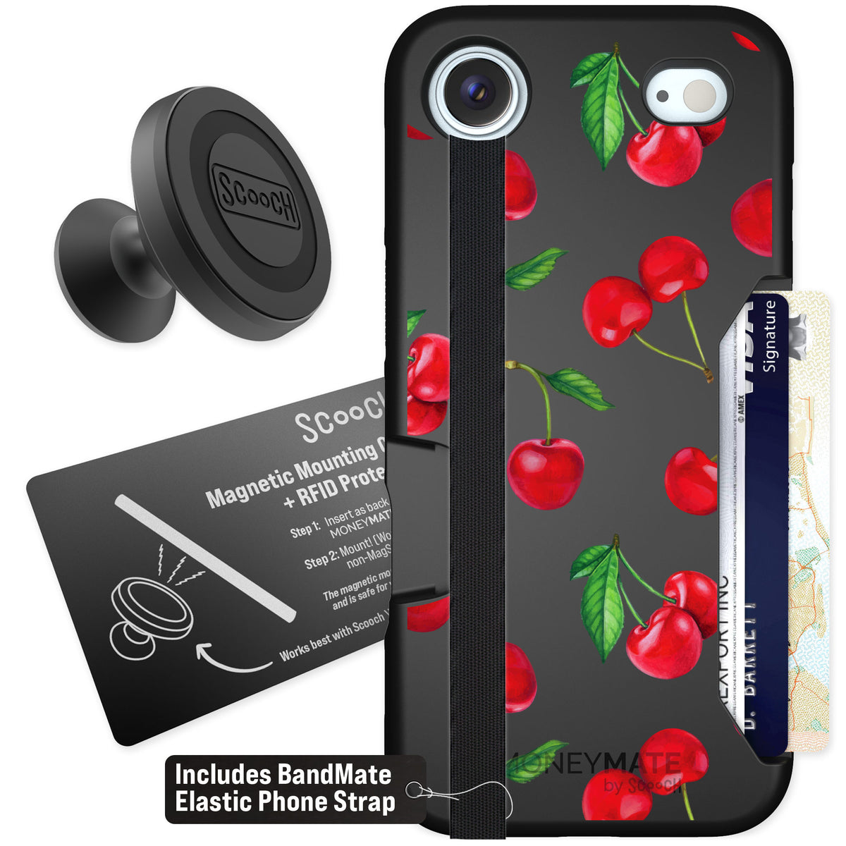 Scooch Moneymate Very Cherry for iPhone Air — Starter Bundle
