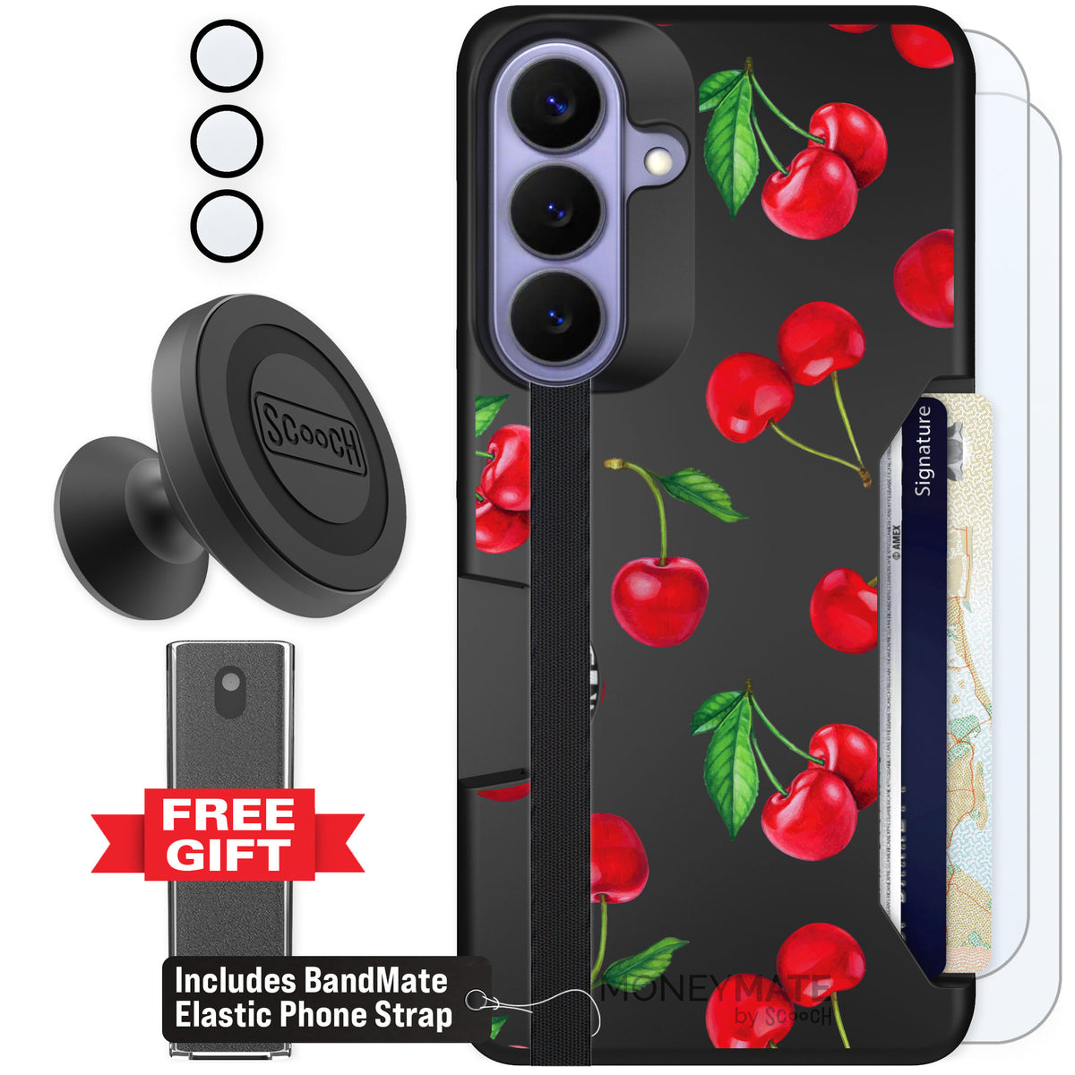 Scooch Moneymate Very Cherry for Galaxy S26+ — Defender Bundle
