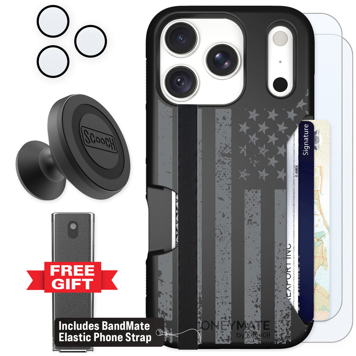 Scooch Moneymate Weathered Glory for iPhone 18 Pro — Defender Bundle