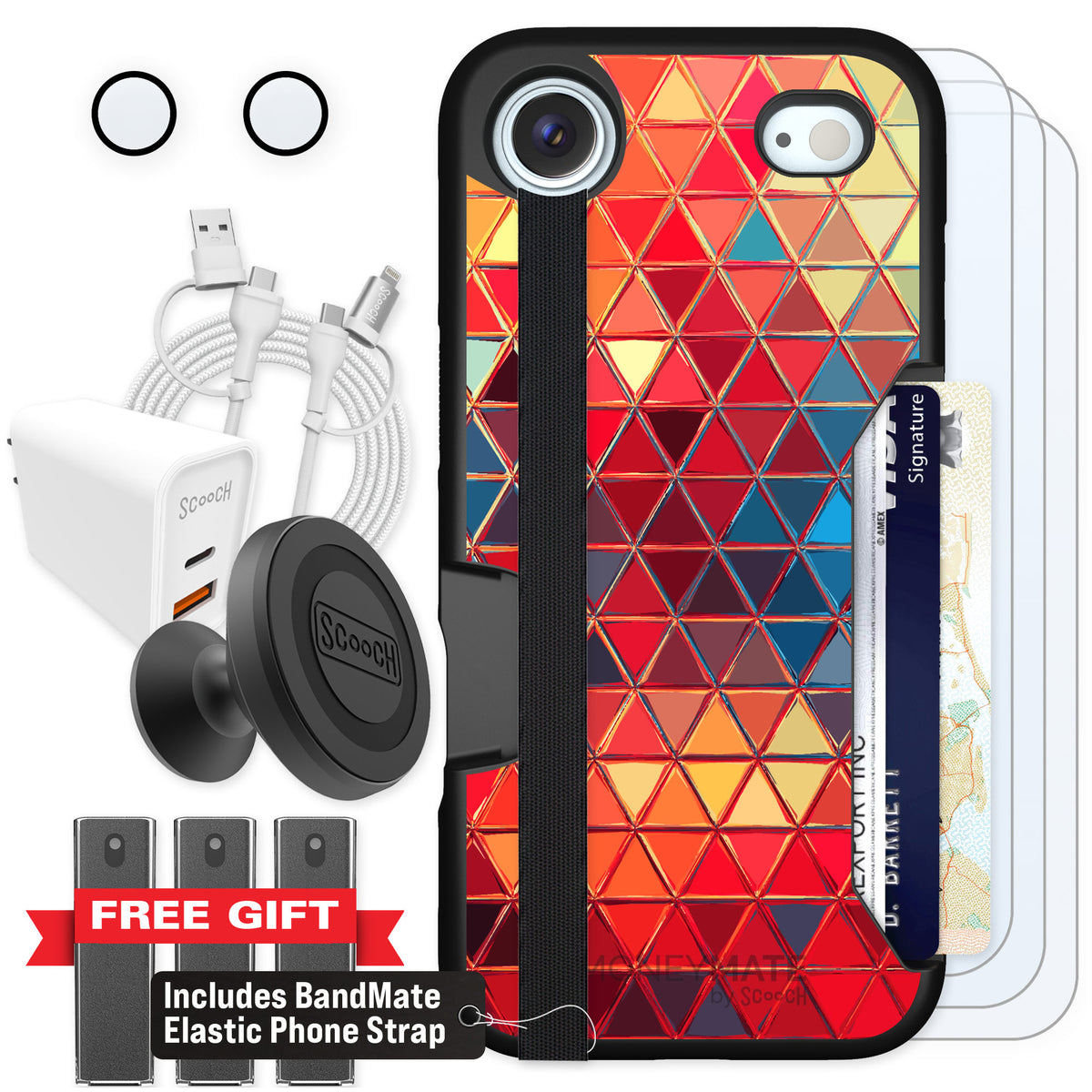Scooch Moneymate Festive Glass for iPhone Air β Ultimate Bundle