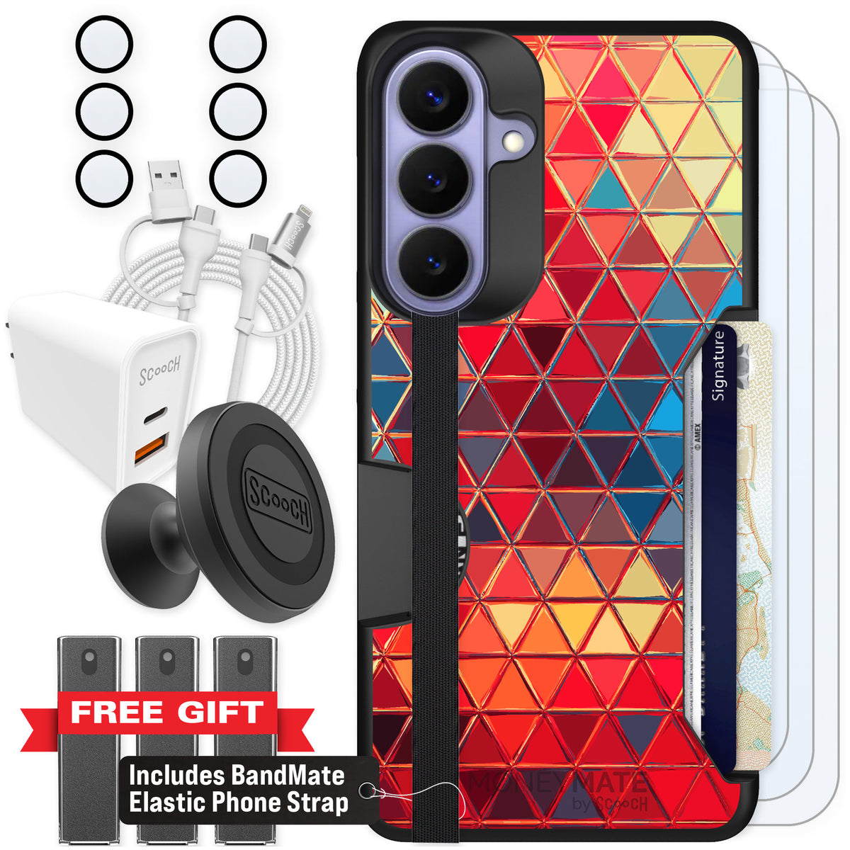 Scooch Moneymate Festive Glass for Galaxy S26+ β Ultimate Bundle