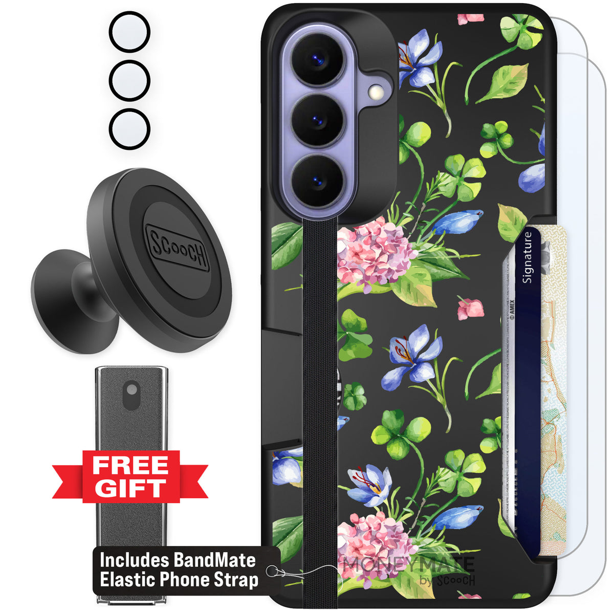 Scooch Moneymate Lucky Hydrangea for Galaxy S26+ β Defender Bundle