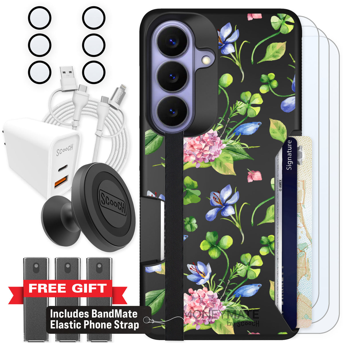 Scooch Moneymate Lucky Hydrangea for Galaxy S26 β Ultimate Bundle