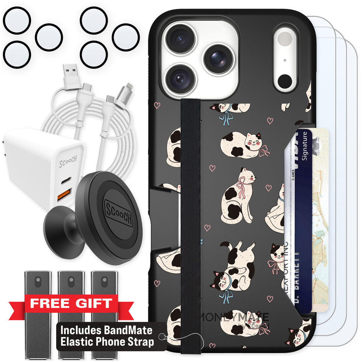 Scooch Moneymate Bow Kitties for iPhone 18 Pro Max β Ultimate Bundle