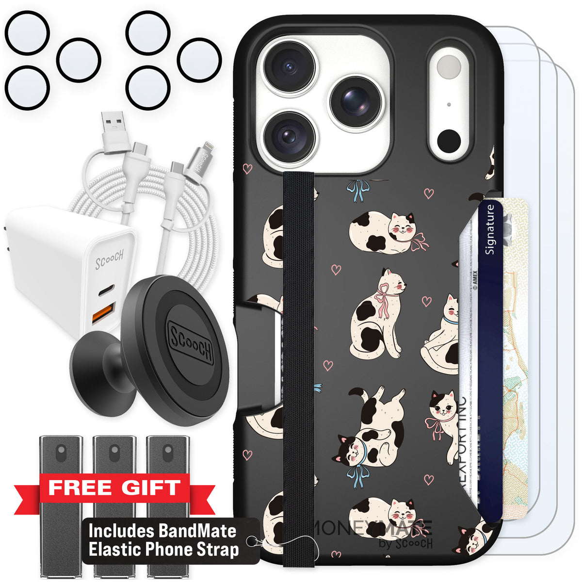 Scooch Moneymate Bow Kitties for iPhone 18 Pro β Ultimate Bundle