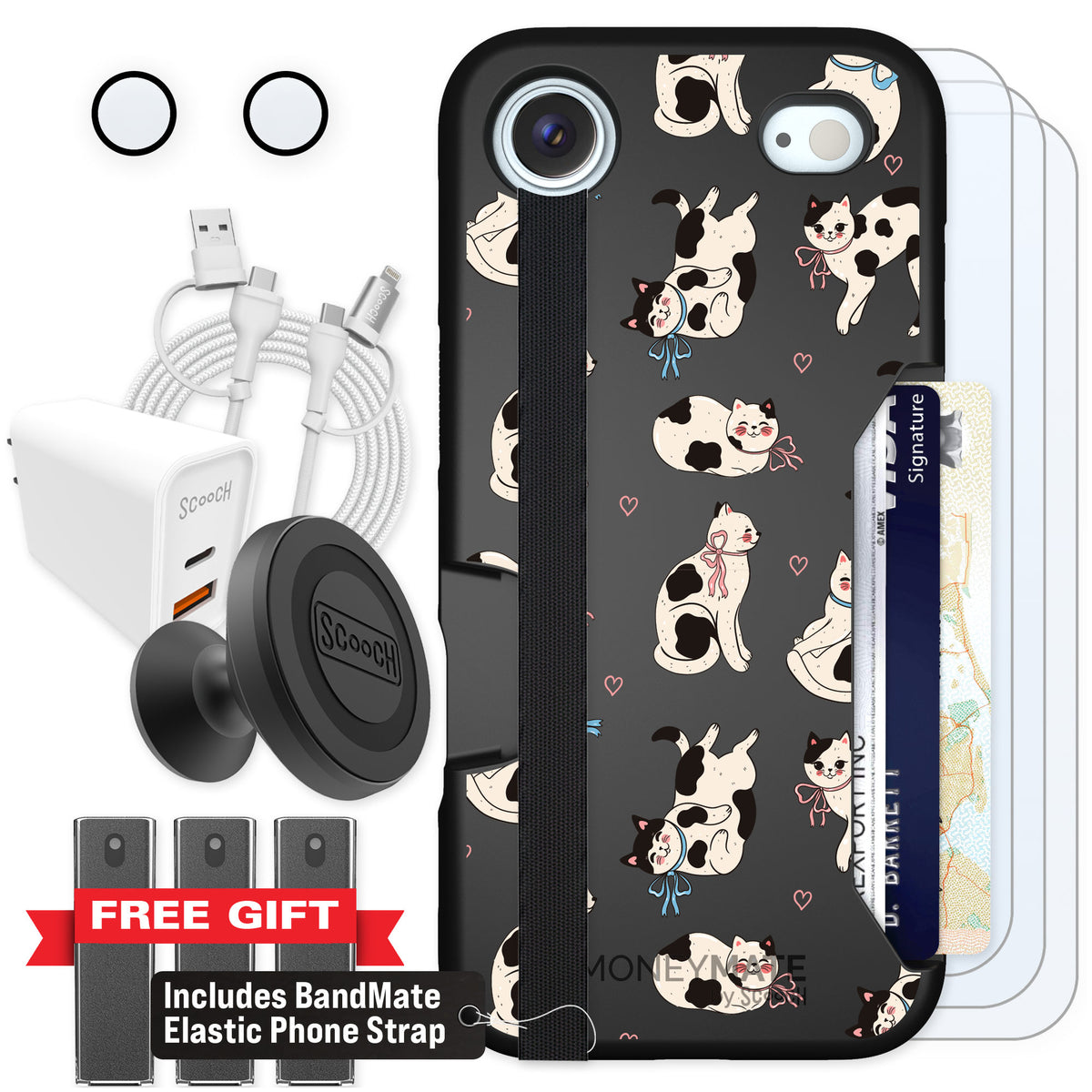 Scooch Moneymate Bow Kitties for iPhone Air β Ultimate Bundle